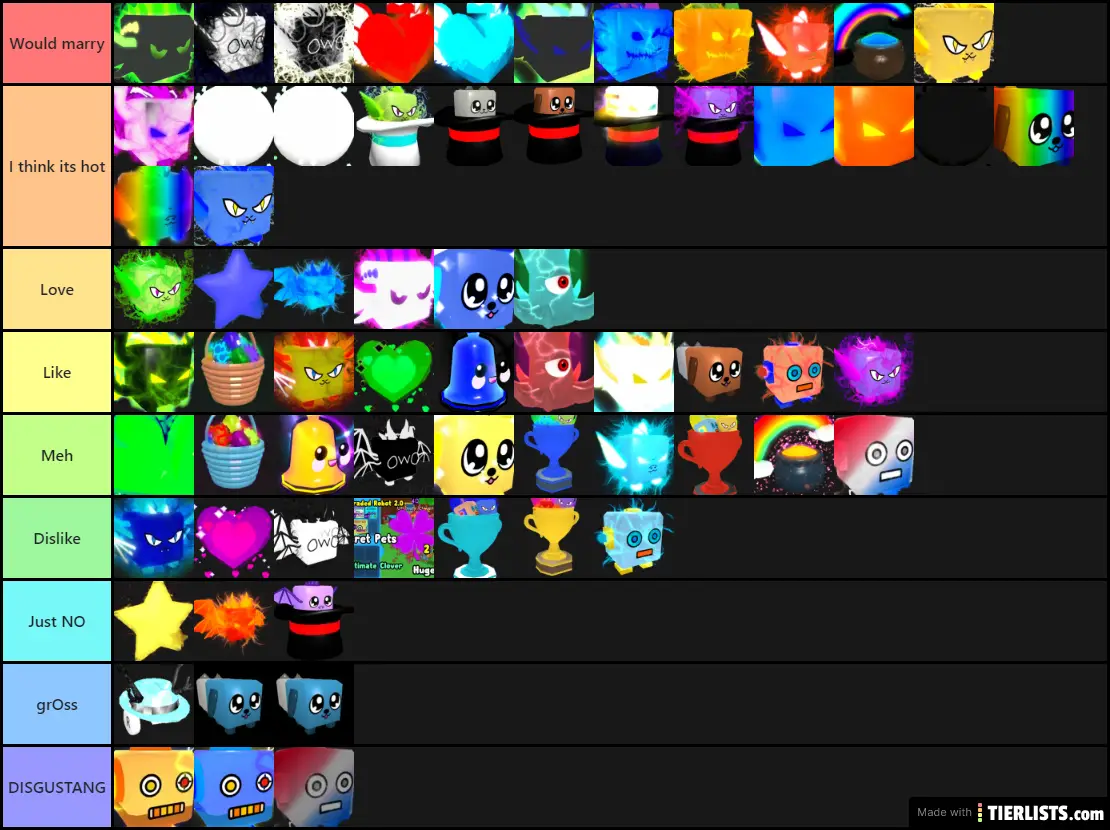 BGS Secret Pets Tier list (plus Shiny) Tier List