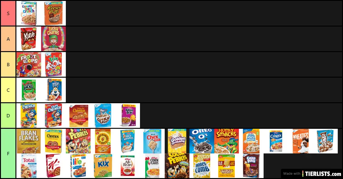 cereal tier list