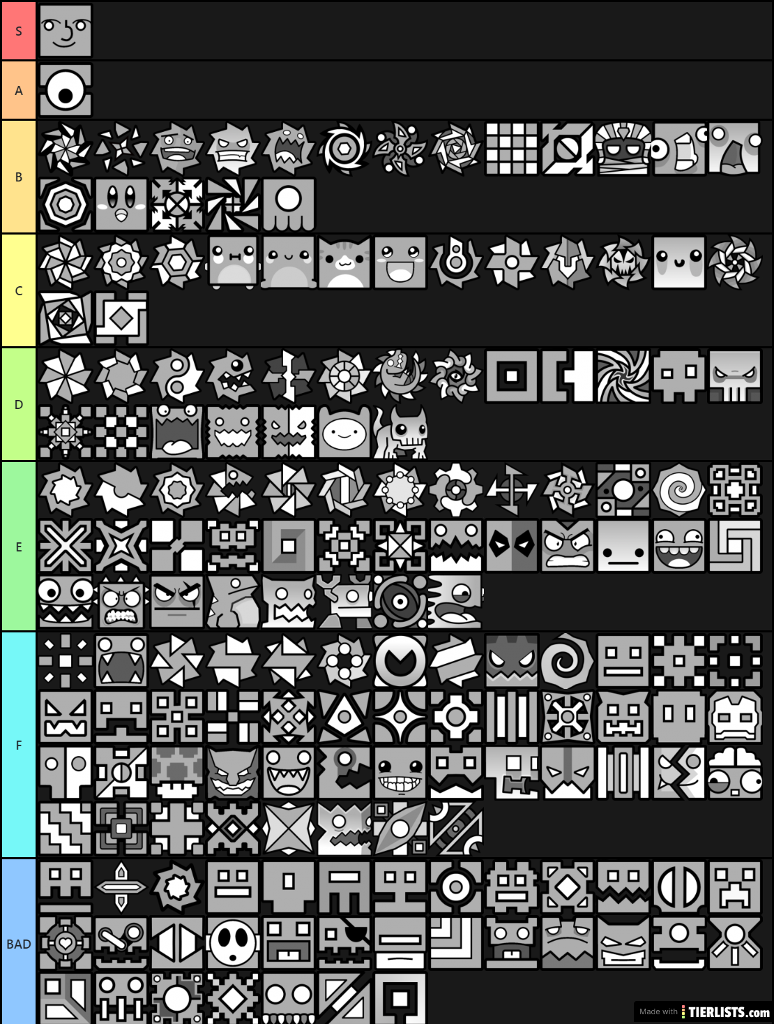 geometry dash all icons