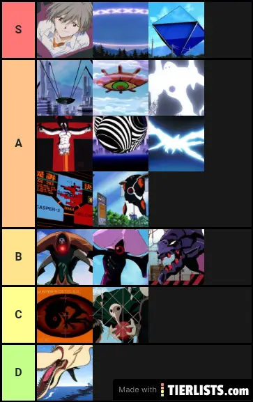 Ángeles de Evangelion Tier List Maker - TierLists.com