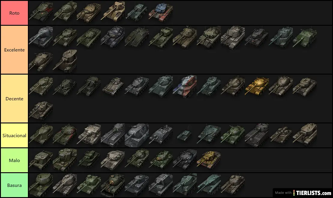 World Of Tanks tier 8 premium tier list Tier List Maker - TierLists.com