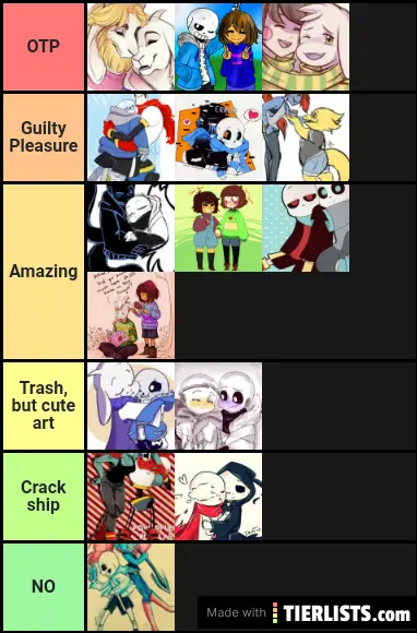 undertale tier list ship